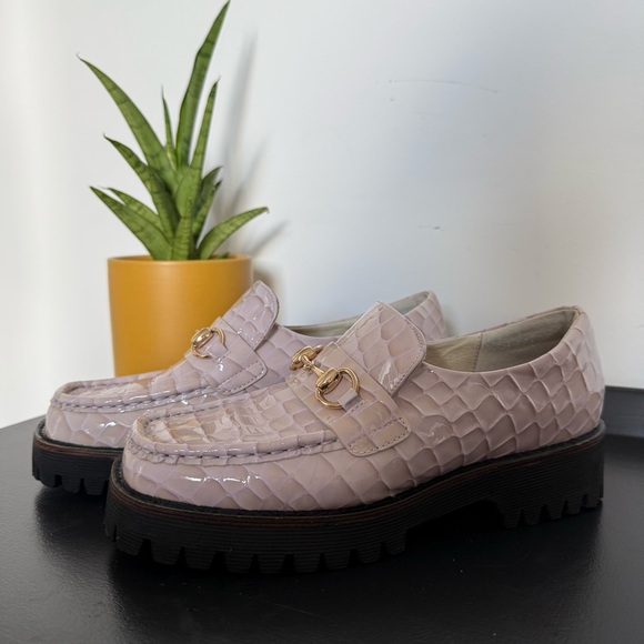 Intentionally Blank lavender purple croc HK-2 lug platform loafers - size 7 - Picture 6 of 10